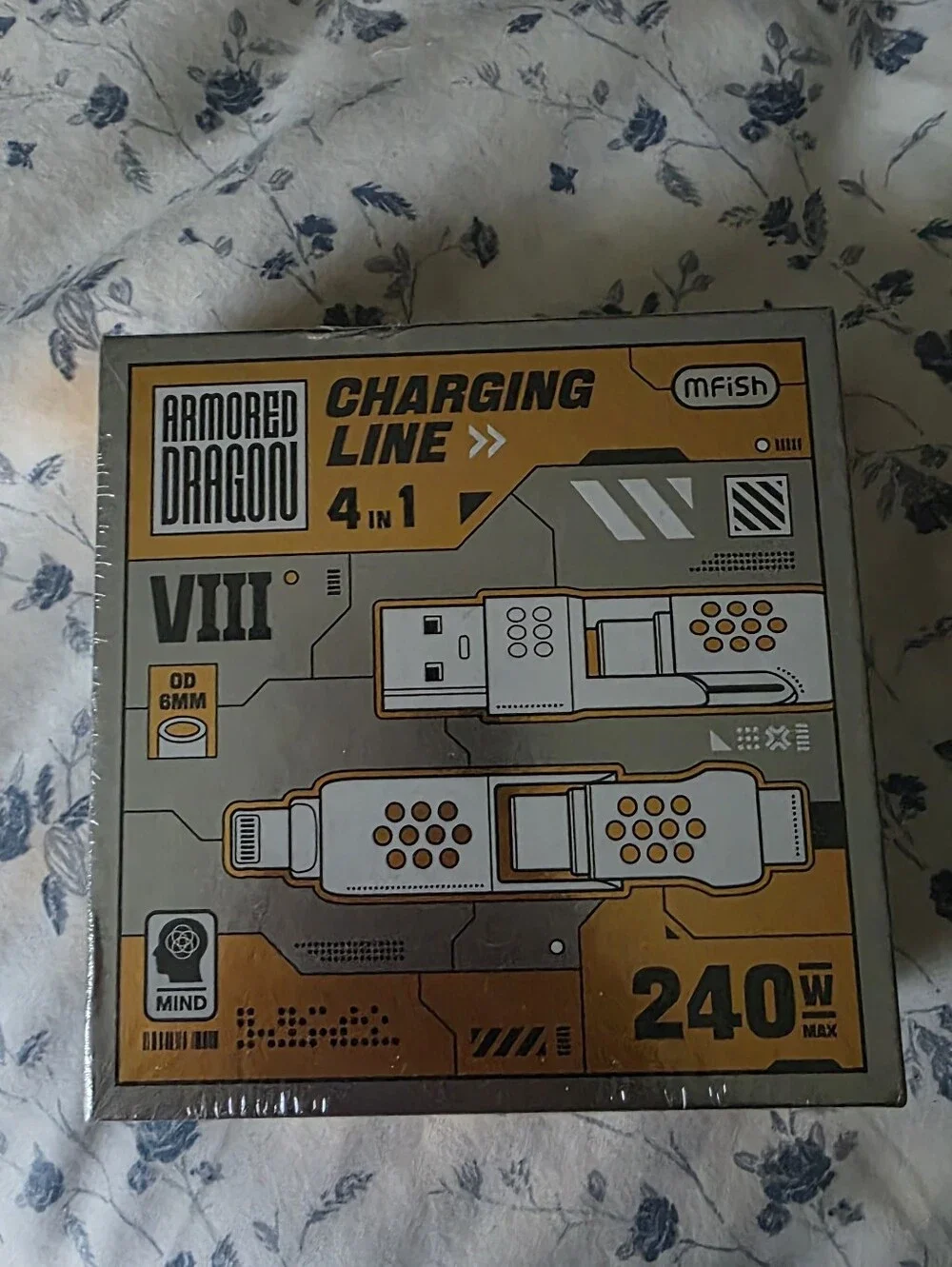 mFish Armored Dragon VIII 4-in-1 Charging Cable - 240W Ultra Fast Charge BNIB